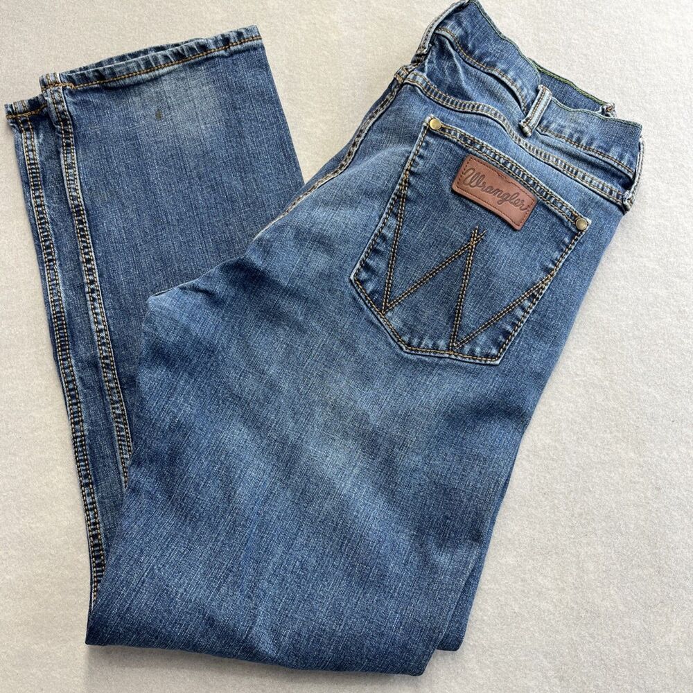 Wrangler Mens Retro Slim Fit Straight Leg Jeans 10WLT88BZ 38x32